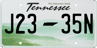 TN license plate J2335N