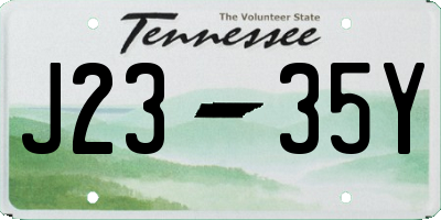 TN license plate J2335Y