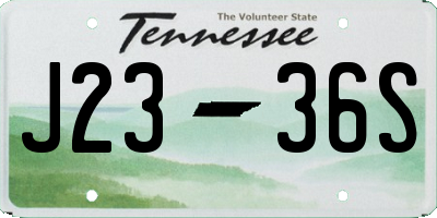 TN license plate J2336S