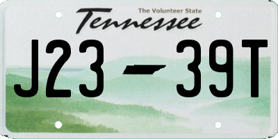 TN license plate J2339T