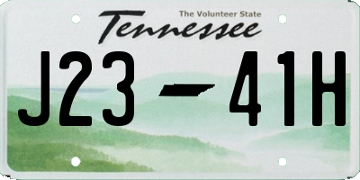TN license plate J2341H