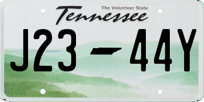 TN license plate J2344Y