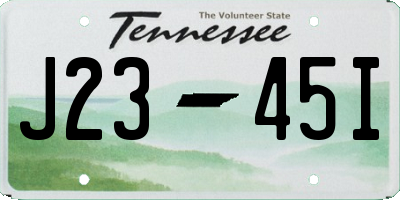 TN license plate J2345I