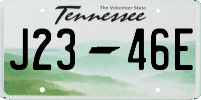 TN license plate J2346E