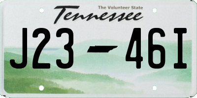 TN license plate J2346I