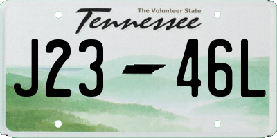 TN license plate J2346L
