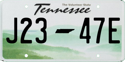 TN license plate J2347E