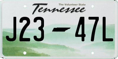 TN license plate J2347L