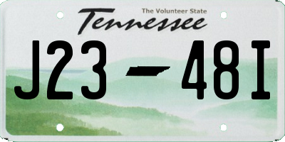 TN license plate J2348I