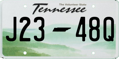 TN license plate J2348Q