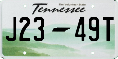 TN license plate J2349T