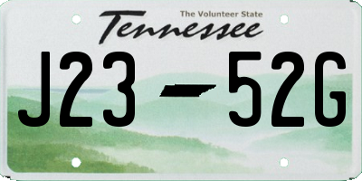 TN license plate J2352G