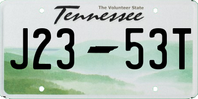 TN license plate J2353T