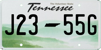TN license plate J2355G
