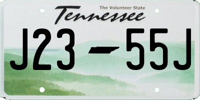 TN license plate J2355J