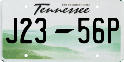 TN license plate J2356P