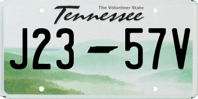 TN license plate J2357V
