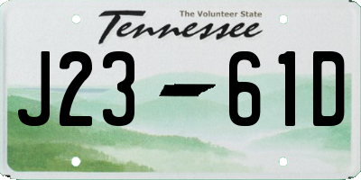 TN license plate J2361D