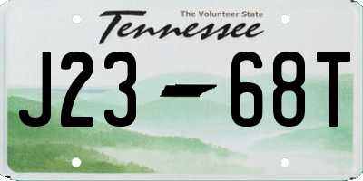 TN license plate J2368T