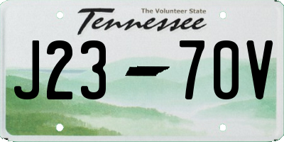 TN license plate J2370V