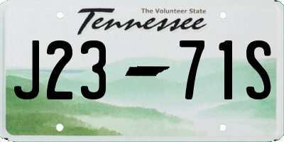 TN license plate J2371S