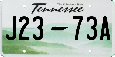 TN license plate J2373A