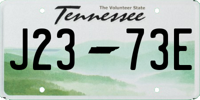 TN license plate J2373E