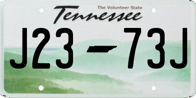 TN license plate J2373J