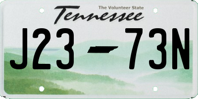 TN license plate J2373N