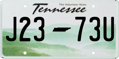 TN license plate J2373U