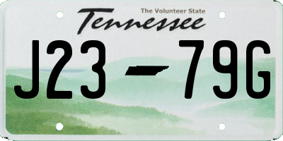 TN license plate J2379G