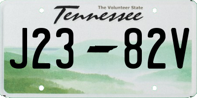 TN license plate J2382V