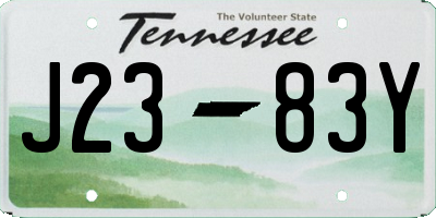 TN license plate J2383Y