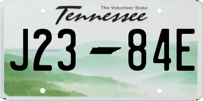 TN license plate J2384E