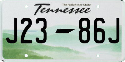 TN license plate J2386J