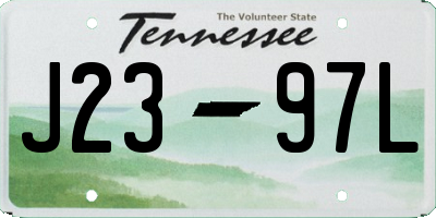 TN license plate J2397L