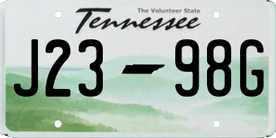 TN license plate J2398G