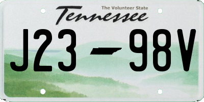 TN license plate J2398V