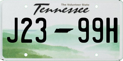 TN license plate J2399H