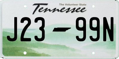TN license plate J2399N