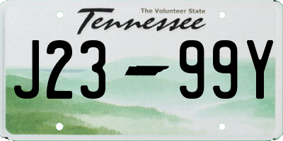 TN license plate J2399Y