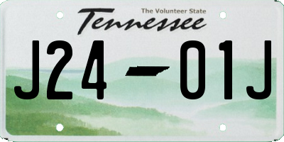 TN license plate J2401J