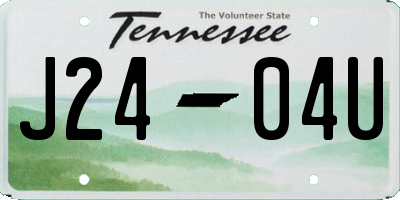 TN license plate J2404U