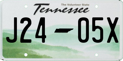 TN license plate J2405X