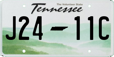 TN license plate J2411C