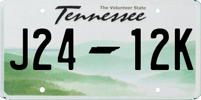 TN license plate J2412K