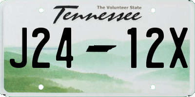 TN license plate J2412X