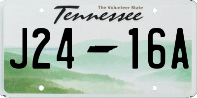 TN license plate J2416A
