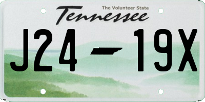 TN license plate J2419X