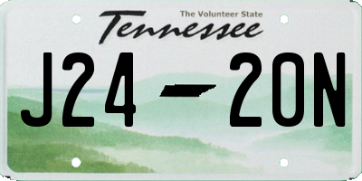 TN license plate J2420N